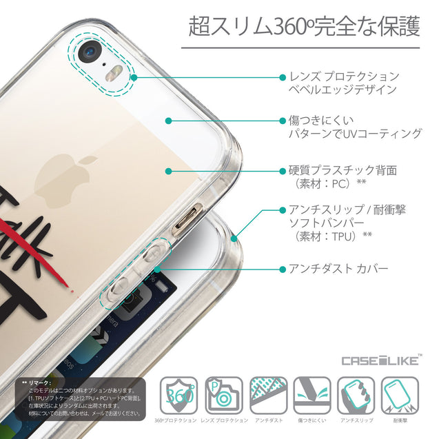 Details in Japanese - CASEiLIKE Apple iPhone SE back cover Quote 2408