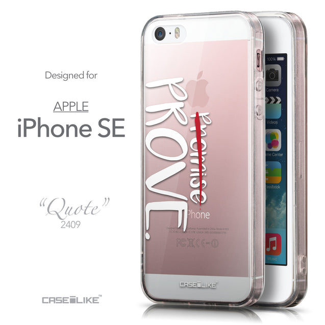 Front & Side View - CASEiLIKE Apple iPhone SE back cover Quote 2409
