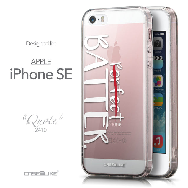 Front & Side View - CASEiLIKE Apple iPhone SE back cover Quote 2410