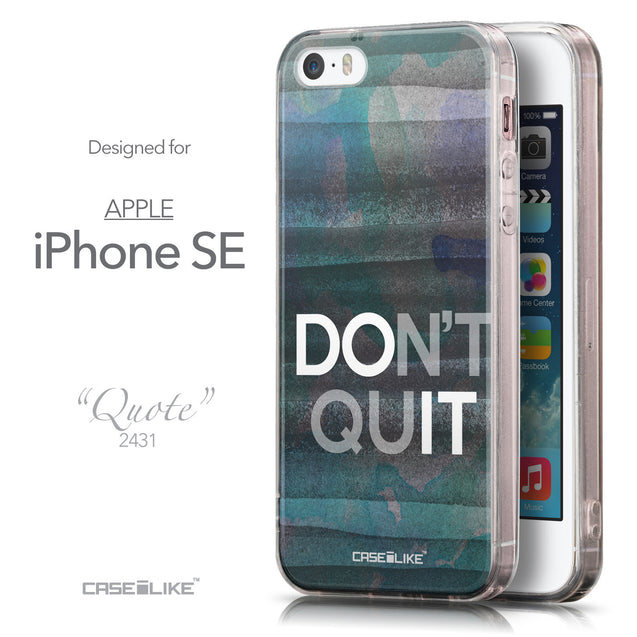 Front & Side View - CASEiLIKE Apple iPhone SE back cover Quote 2431