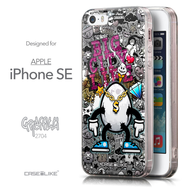 Front & Side View - CASEiLIKE Apple iPhone SE back cover Graffiti 2704