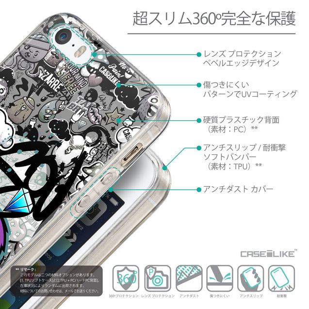 Details in Japanese - CASEiLIKE Apple iPhone SE back cover Graffiti 2706