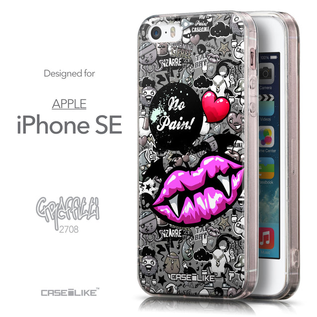 Front & Side View - CASEiLIKE Apple iPhone SE back cover Graffiti 2708