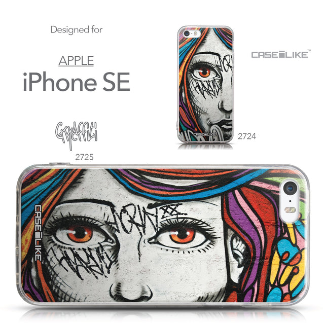 Collection - CASEiLIKE Apple iPhone SE back cover Graffiti Girl 2725