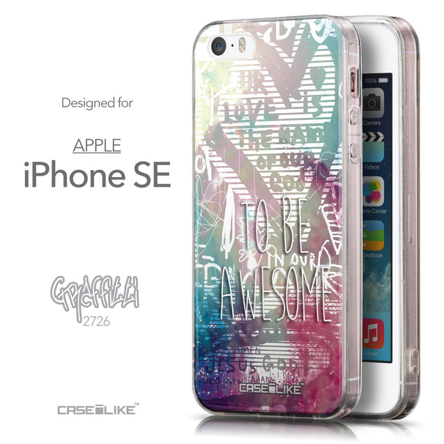 Front & Side View - CASEiLIKE Apple iPhone SE back cover Graffiti 2726