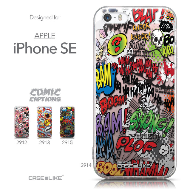 Collection - CASEiLIKE Apple iPhone SE back cover Comic Captions 2914