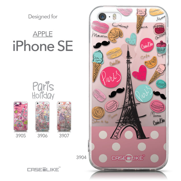 Collection - CASEiLIKE Apple iPhone SE back cover Paris Holiday 3904