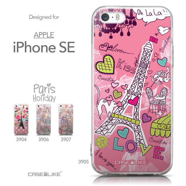 Collection - CASEiLIKE Apple iPhone SE back cover Paris Holiday 3905