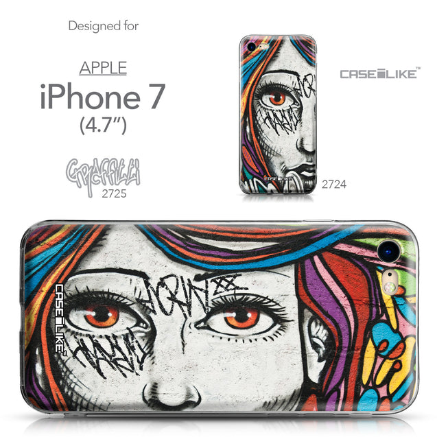 Apple iPhone 7 case Graffiti Girl 2725 Collection | CASEiLIKE.com