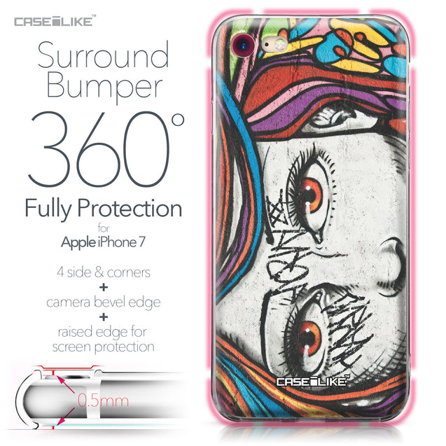 Apple iPhone 7 case Graffiti Girl 2725 Bumper Case Protection | CASEiLIKE.com