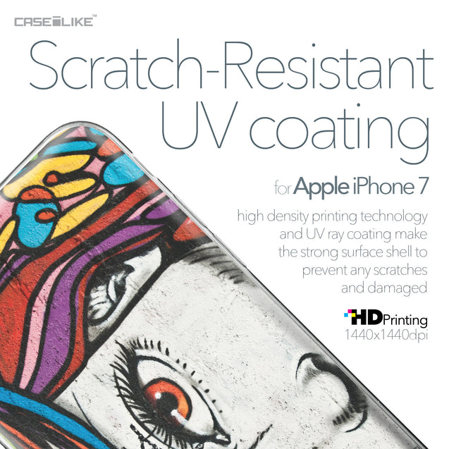 Apple iPhone 7 case Graffiti Girl 2725 with UV-Coating Scratch-Resistant Case | CASEiLIKE.com