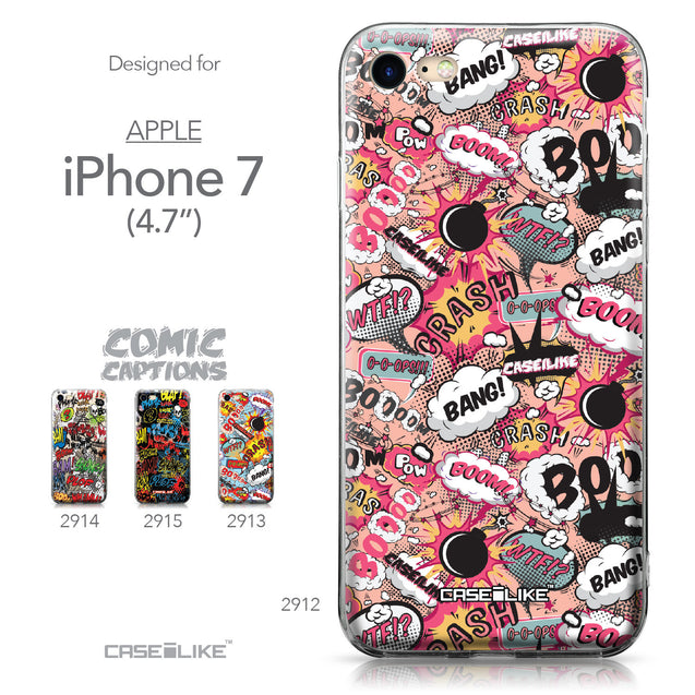 Apple iPhone 7 case Comic Captions Pink 2912 Collection | CASEiLIKE.com