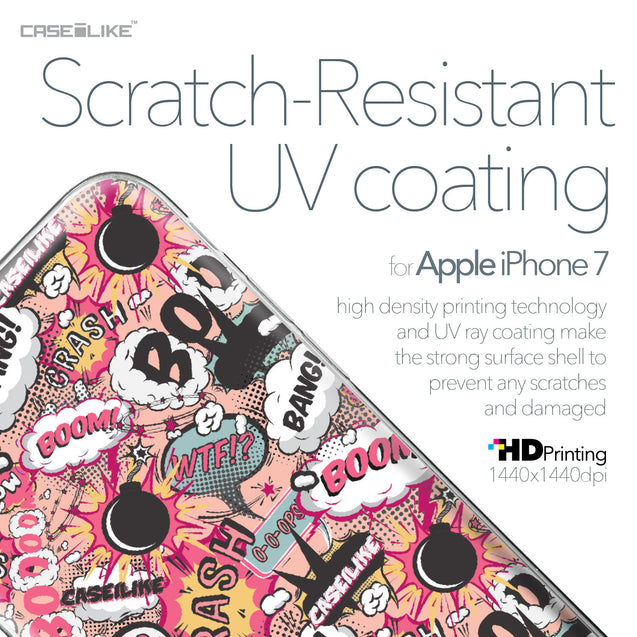 Apple iPhone 7 case Comic Captions Pink 2912 with UV-Coating Scratch-Resistant Case | CASEiLIKE.com