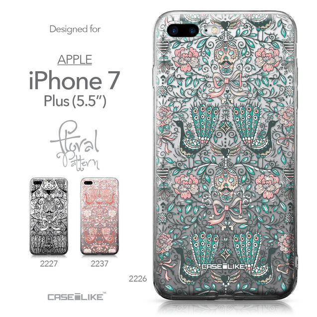 Apple iPhone 7 Plus case Roses Ornamental Skulls Peacocks 2226 Collection | CASEiLIKE.com
