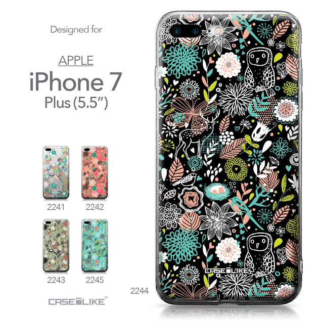 Apple iPhone 7 Plus case Spring Forest Black 2244 Collection | CASEiLIKE.com