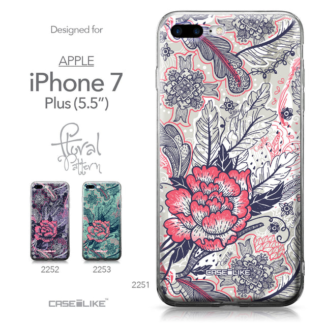 Apple iPhone 7 Plus case Vintage Roses and Feathers Beige 2251 Collection | CASEiLIKE.com