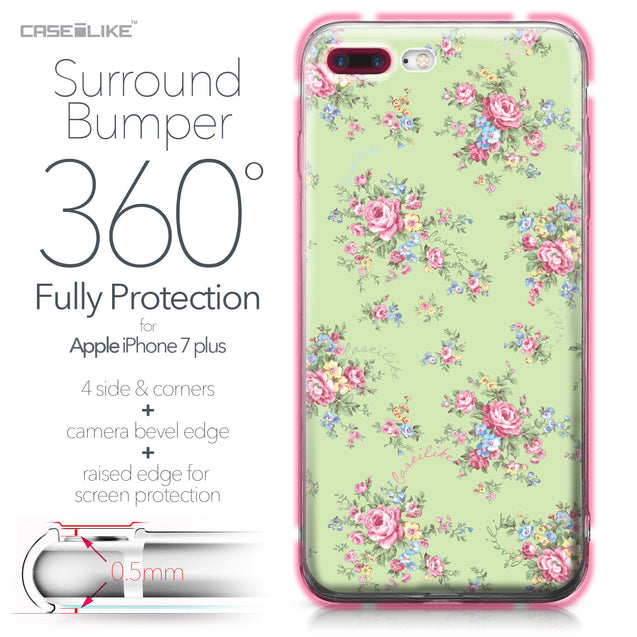 Apple iPhone 7 Plus case Floral Rose Classic 2262 Bumper Case Protection | CASEiLIKE.com