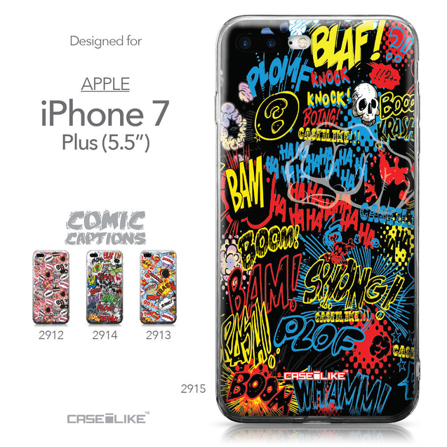 Apple iPhone 7 Plus case Comic Captions Black 2915 Collection | CASEiLIKE.com