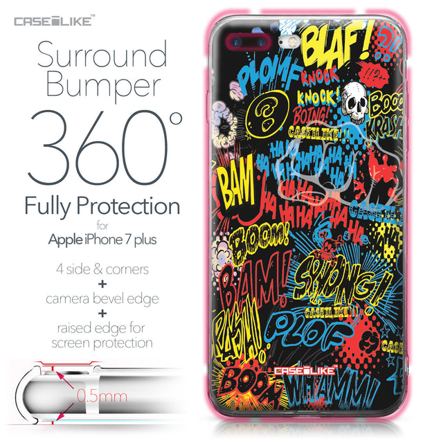 Apple iPhone 7 Plus case Comic Captions Black 2915 Bumper Case Protection | CASEiLIKE.com
