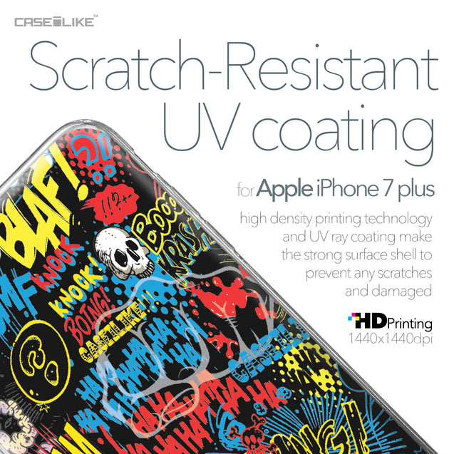 Apple iPhone 7 Plus case Comic Captions Black 2915 with UV-Coating Scratch-Resistant Case | CASEiLIKE.com