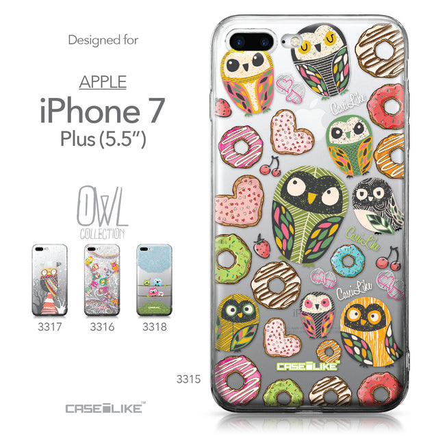 Apple iPhone 7 Plus case Owl Graphic Design 3315 Collection | CASEiLIKE.com