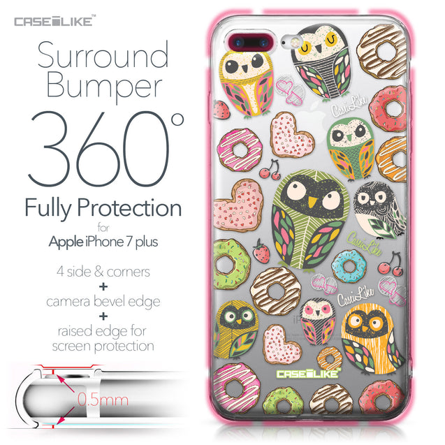 Apple iPhone 7 Plus case Owl Graphic Design 3315 Bumper Case Protection | CASEiLIKE.com