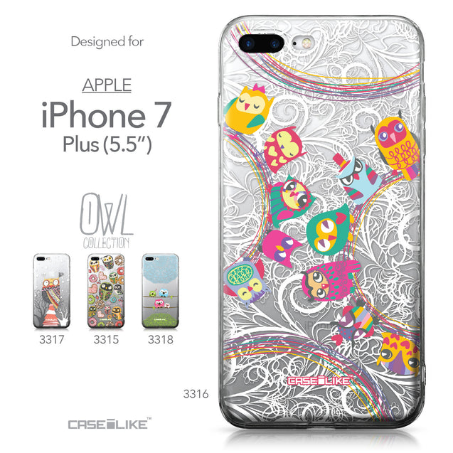 Apple iPhone 7 Plus case Owl Graphic Design 3316 Collection | CASEiLIKE.com