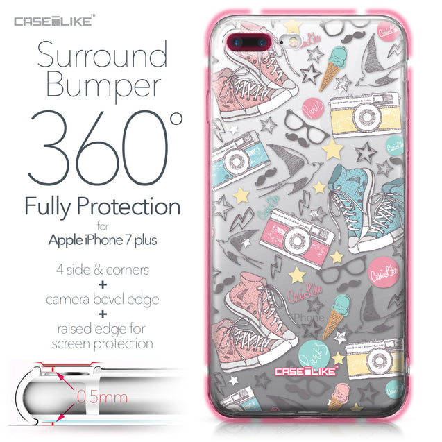 Apple iPhone 7 Plus case Paris Holiday 3906 Bumper Case Protection | CASEiLIKE.com