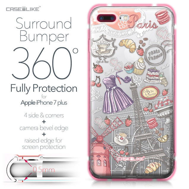 Apple iPhone 7 Plus case Paris Holiday 3907 Bumper Case Protection | CASEiLIKE.com