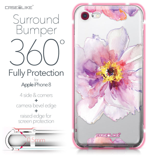 Apple iPhone 8 case Watercolor Floral 2231 Bumper Case Protection | CASEiLIKE.com