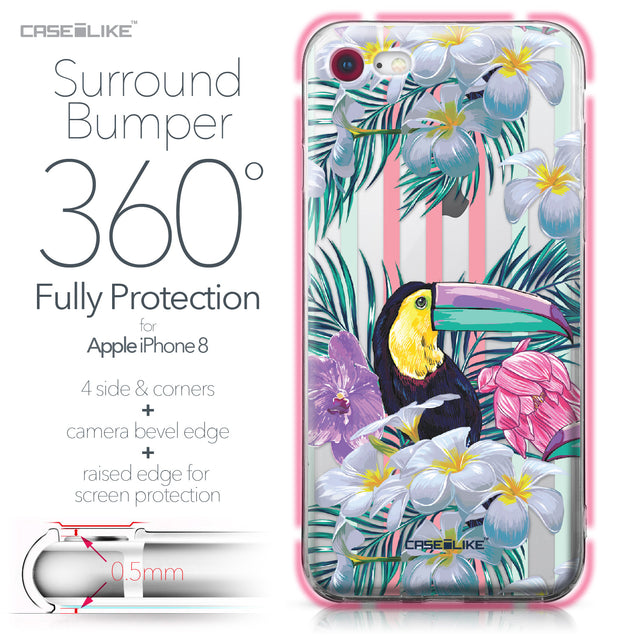 Apple iPhone 8 case Tropical Floral 2240 Bumper Case Protection | CASEiLIKE.com