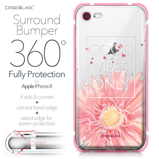 Apple iPhone 8 case Gerbera 2258 Bumper Case Protection | CASEiLIKE.com