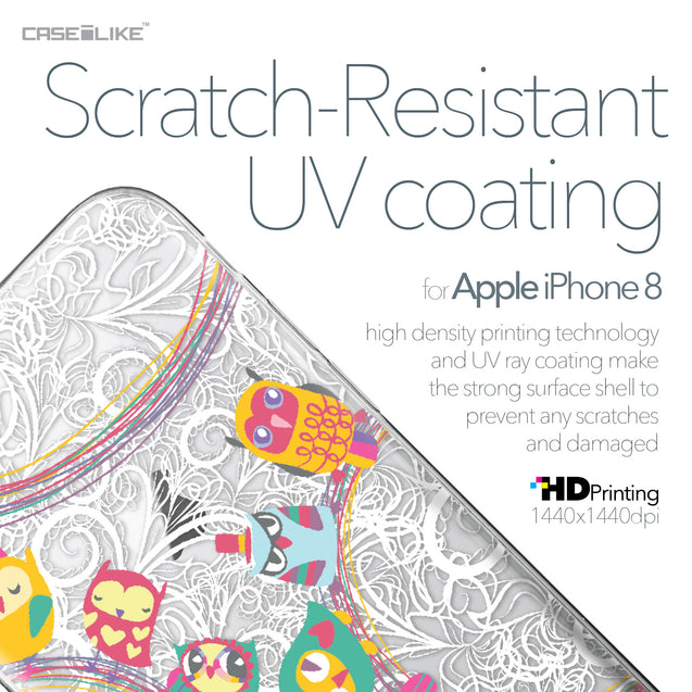 Apple iPhone 8 case Owl Graphic Design 3316 with UV-Coating Scratch-Resistant Case | CASEiLIKE.com