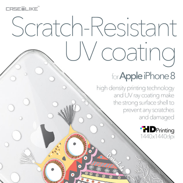 Apple iPhone 8 case Owl Graphic Design 3317 with UV-Coating Scratch-Resistant Case | CASEiLIKE.com