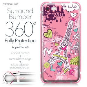 Apple iPhone 8 case Paris Holiday 3905 Bumper Case Protection | CASEiLIKE.com