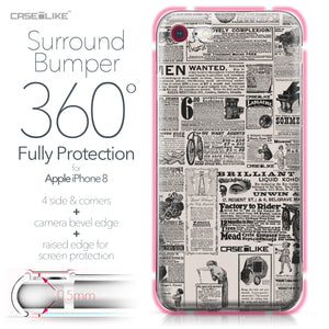 Apple iPhone 8 case Vintage Newspaper Advertising 4818 Bumper Case Protection | CASEiLIKE.com