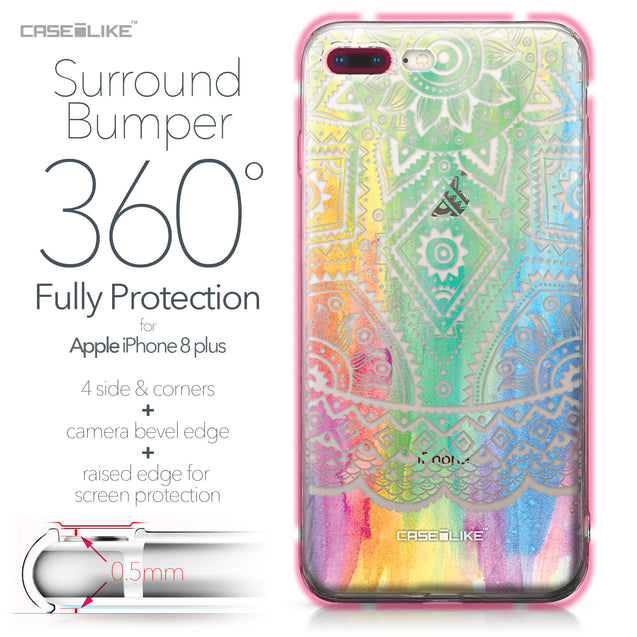Apple iPhone 8 Plus case Indian Line Art 2064 Bumper Case Protection | CASEiLIKE.com