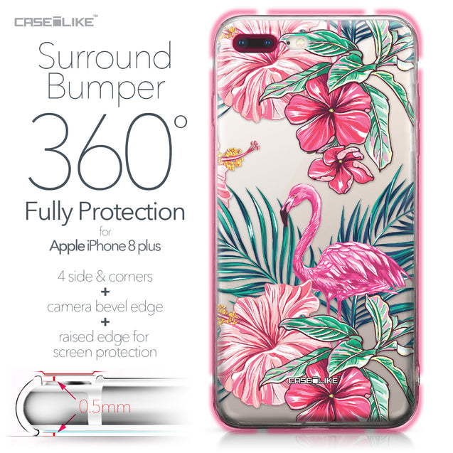 Apple iPhone 8 Plus case Tropical Flamingo 2239 Bumper Case Protection | CASEiLIKE.com