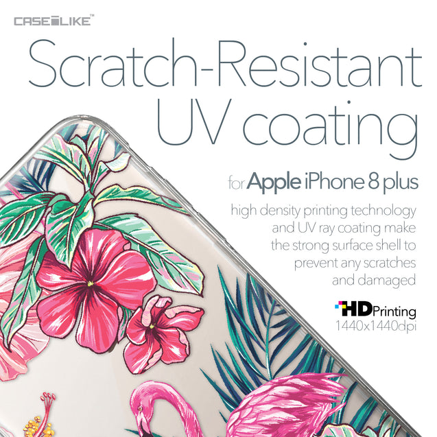 Apple iPhone 8 Plus case Tropical Flamingo 2239 with UV-Coating Scratch-Resistant Case | CASEiLIKE.com