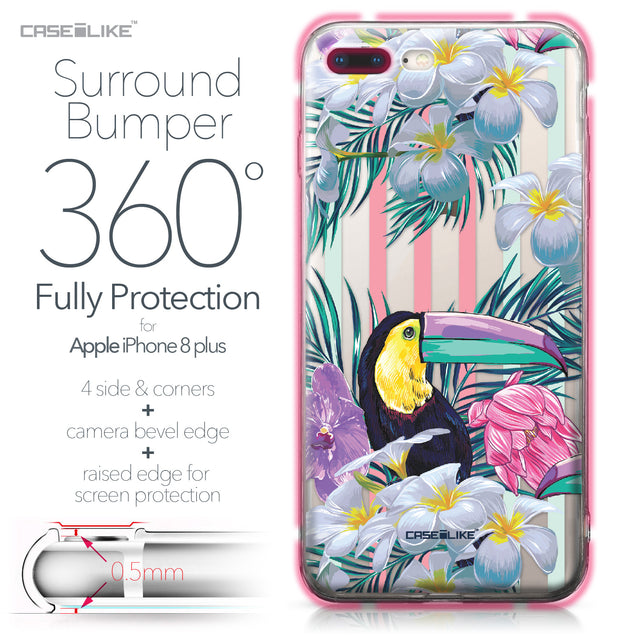 Apple iPhone 8 Plus case Tropical Floral 2240 Bumper Case Protection | CASEiLIKE.com