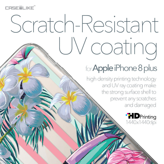 Apple iPhone 8 Plus case Tropical Floral 2240 with UV-Coating Scratch-Resistant Case | CASEiLIKE.com