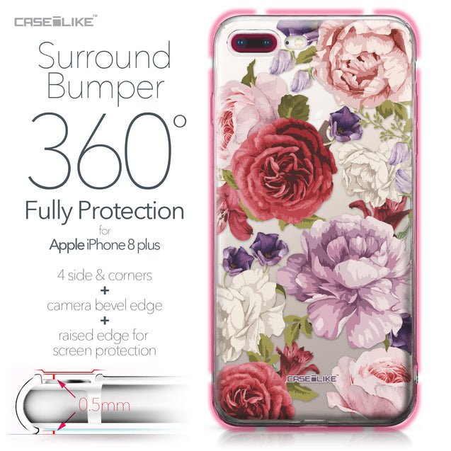 Apple iPhone 8 Plus case Mixed Roses 2259 Bumper Case Protection | CASEiLIKE.com