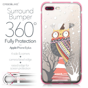 Apple iPhone 8 Plus case Owl Graphic Design 3317 Bumper Case Protection | CASEiLIKE.com