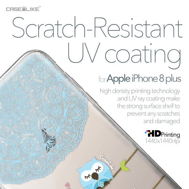 Apple iPhone 8 Plus case Owl Graphic Design 3318 with UV-Coating Scratch-Resistant Case | CASEiLIKE.com