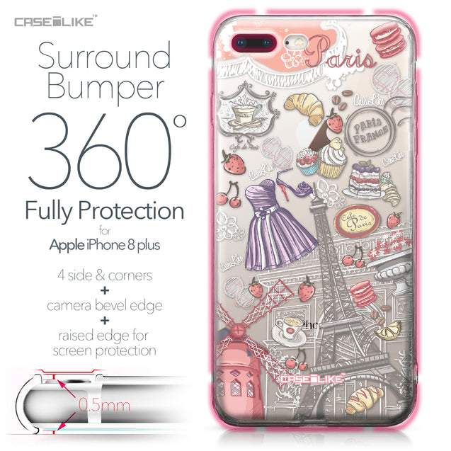 Apple iPhone 8 Plus case Paris Holiday 3907 Bumper Case Protection | CASEiLIKE.com