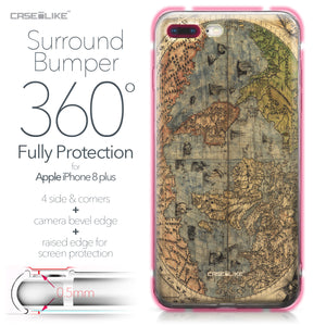 Apple iPhone 8 Plus case World Map Vintage 4608 Bumper Case Protection | CASEiLIKE.com