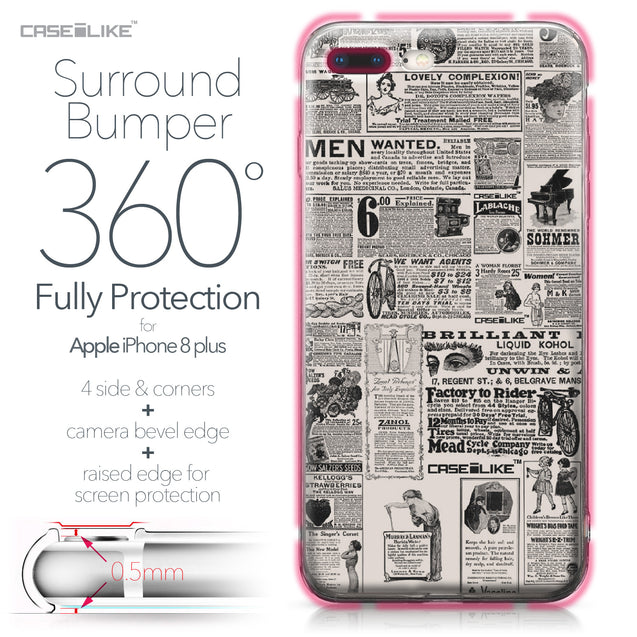 Apple iPhone 8 Plus case Vintage Newspaper Advertising 4818 Bumper Case Protection | CASEiLIKE.com