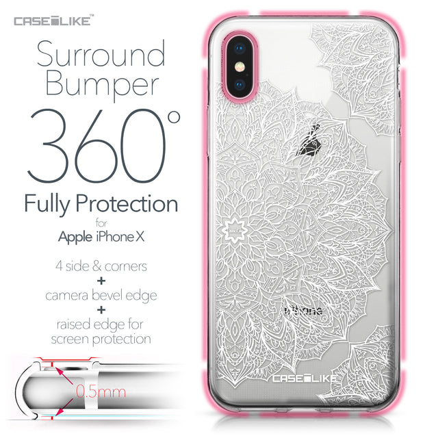 Apple iPhone X case Mandala Art 2091 Bumper Case Protection | CASEiLIKE.com