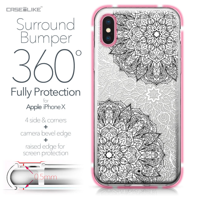 Apple iPhone X case Mandala Art 2093 Bumper Case Protection | CASEiLIKE.com
