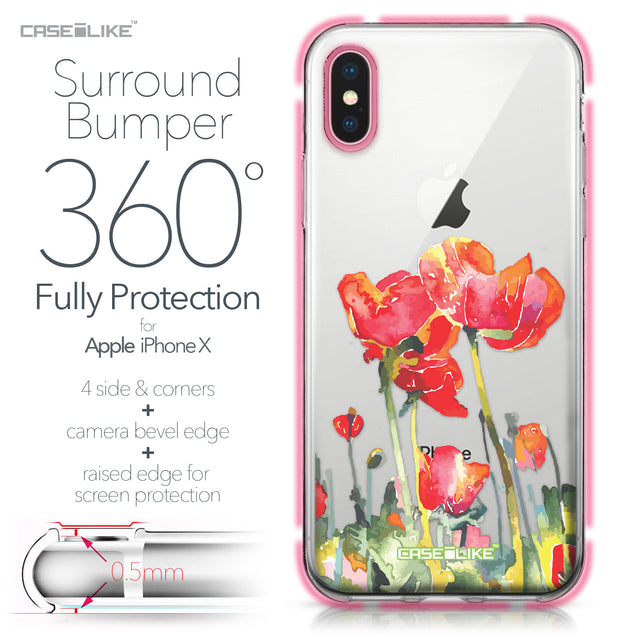 Apple iPhone X case Watercolor Floral 2230 Bumper Case Protection | CASEiLIKE.com